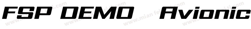 FSP DEMO   Avionic Heavy Regular字体转换